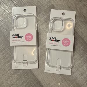 Deal Worthy !!2!! Clear I Phone Cases For iPhone 15,14,13 BOGO